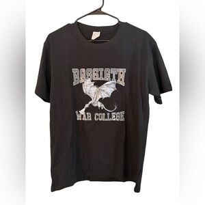 Basgiath War College Dragon Graphic Tee - Black Large Fourth Wing Bookish